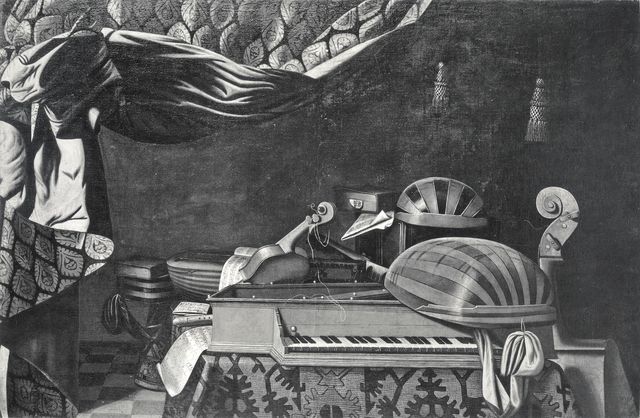 Miller W. F. and Co. — Bettera - Table with musical Instruments — insieme